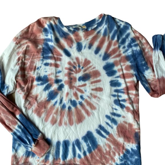 C&C California Tie Dye Faded Red Blue Surf Cali Hippie Crewneck Sweatshirt-S - Picture 7 of 15